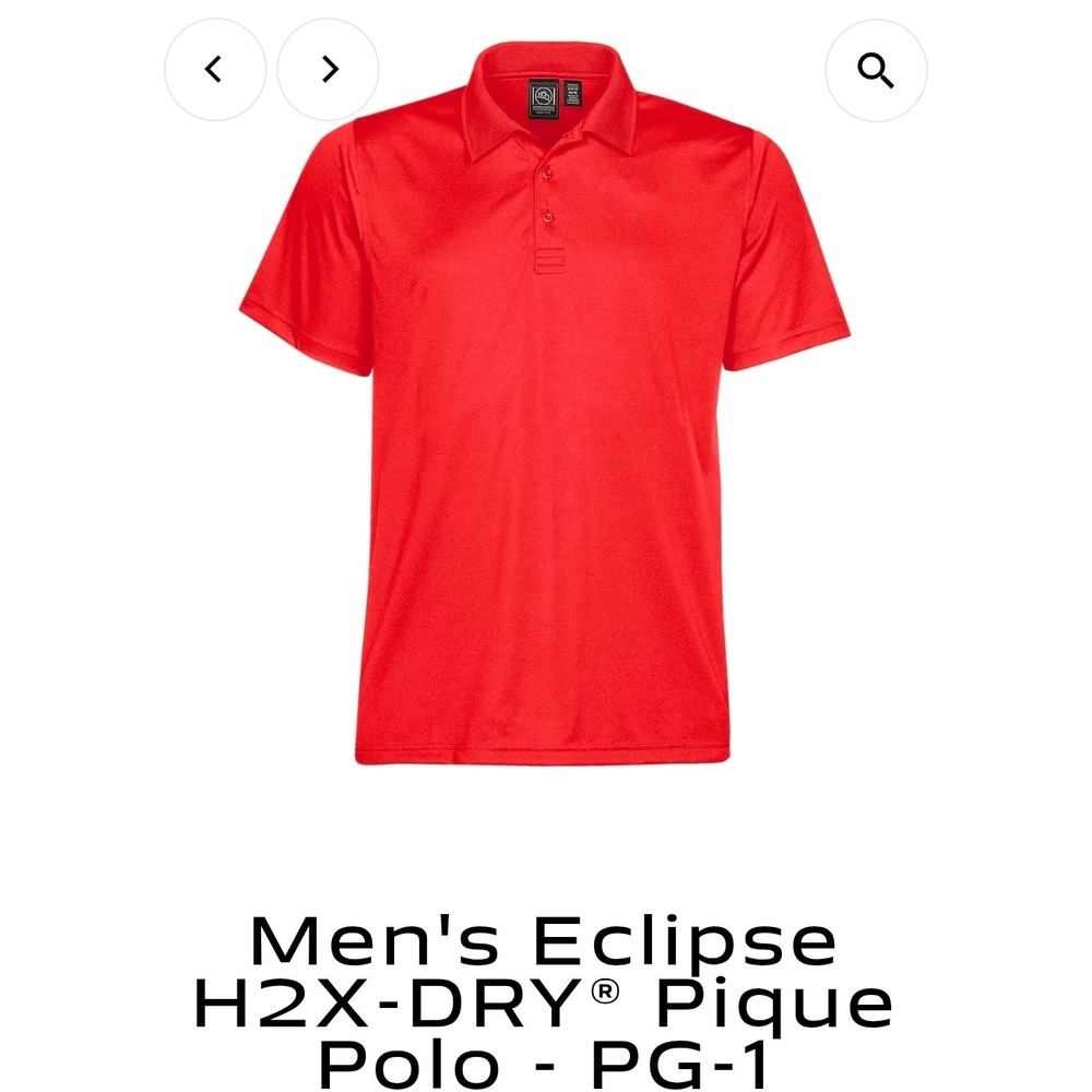 Stormtech Performance Mens Eclipse H2X-DRY Pique Polo‎ Red PG-1 Size 2XL NWT